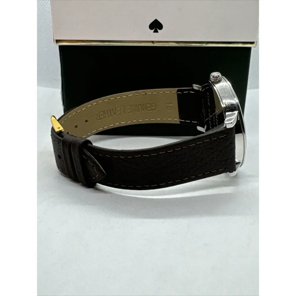 Kate Spade Gramercy 0008 Women's Black Leather Strap Analog Dial Watch JNA129